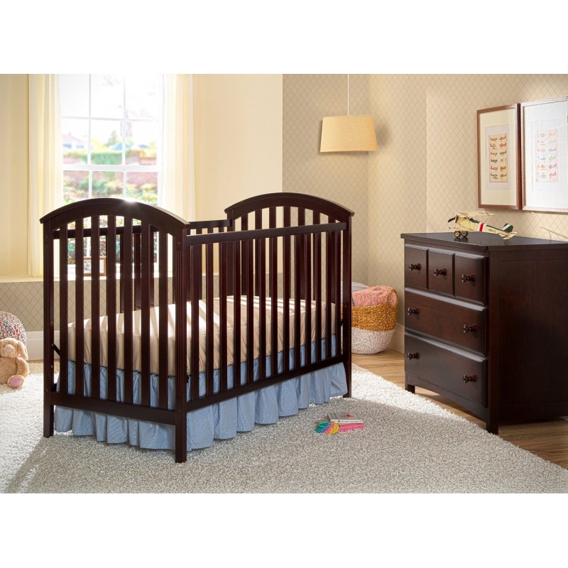 Cuna de madera 3 en 1 colecho modelo arbour Chocolate Delta Children's