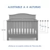 Cuna de madera 4 en 1 Barret Gris