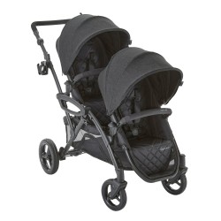 Coche doble Contours V2 Grafito mas 2 sillas Ally 35 y base