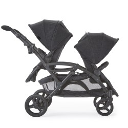 Coche doble Contours V2 Grafito mas 2 sillas Ally 35 y base
