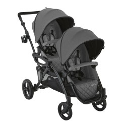 Coche doble Contours V2 Grafito mas 2 sillas Ally 35 y base