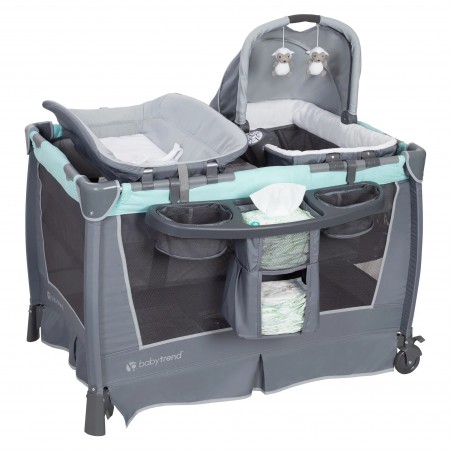 Cuna Corral Pack &  play hint of mintde Baby Trend