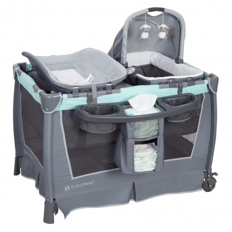Cuna Corral Pack & play hint of mintde Baby Trend Cuna Corral Pack & play hint of mintde Baby Trend