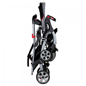 Coche Doble Sit N Stand phantom ultra + silla Baby Trend