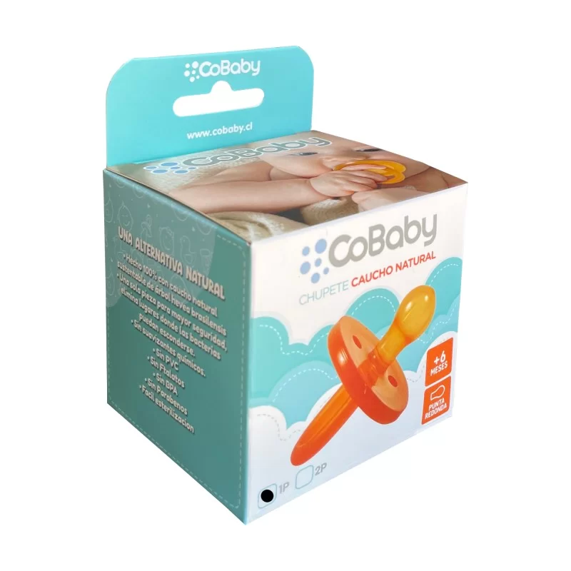 Chupete Caucho Natural CoBaby +6 meses Chupete Caucho Natural CoBaby +6 meses