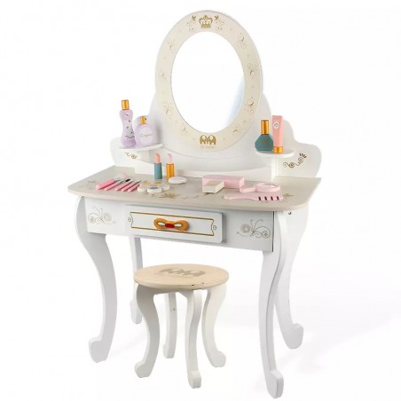 Tocador de madera para niñas Little Queen Tocador de madera para niñas Little Queen