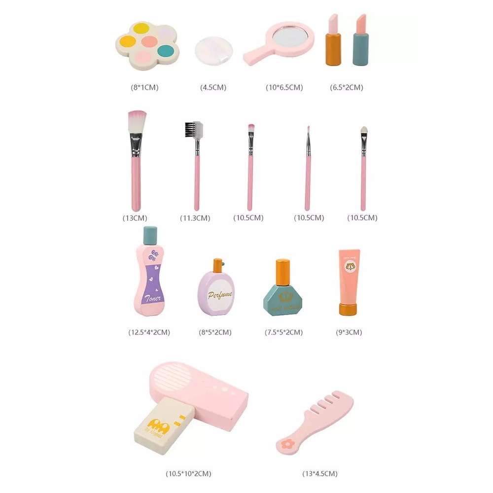 Tocador de madera para niñas Little Queen blanco