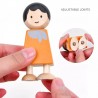 Familia personitas didáctica de madera