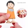 Familia personitas didáctica de madera