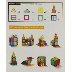 Magnéticos didacticos 3d para construcción 32 Piezas