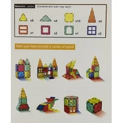 Magnéticos didacticos 3d para construcción 32 Piezas