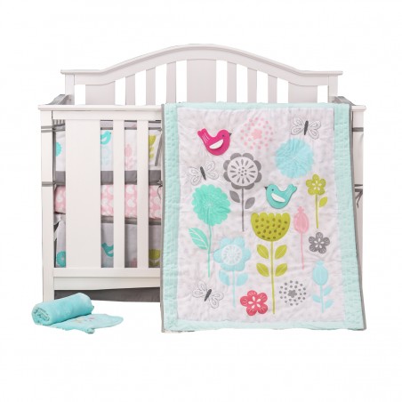 Set Ropa de cuna 100% algodon sweet birds Set Ropa de cuna 100% algodon sweet birds