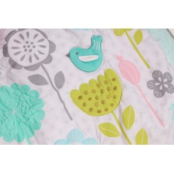 Set Ropa de cuna 100% algodon sweet birds 5 PIEZAS