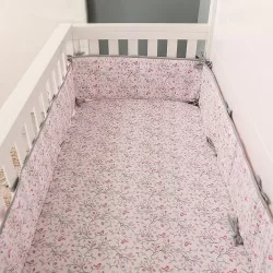 Set Ropa de cuna 4 piezas flowers.