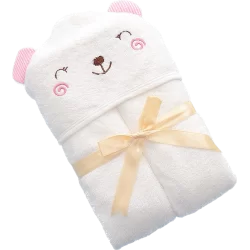 TOALLA BEBÉ 100% BAMBÚ ORGANICO 90X90 PINK B