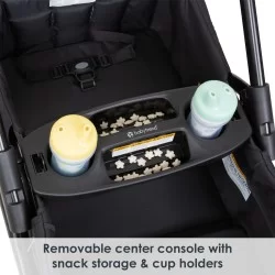 Carro Paseo wagon y coche doble MUV Expedition 2 en 1 ultra black