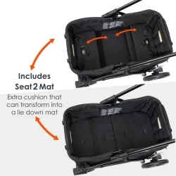 Carro Paseo wagon y coche doble MUV Expedition 2 en 1 ultra black