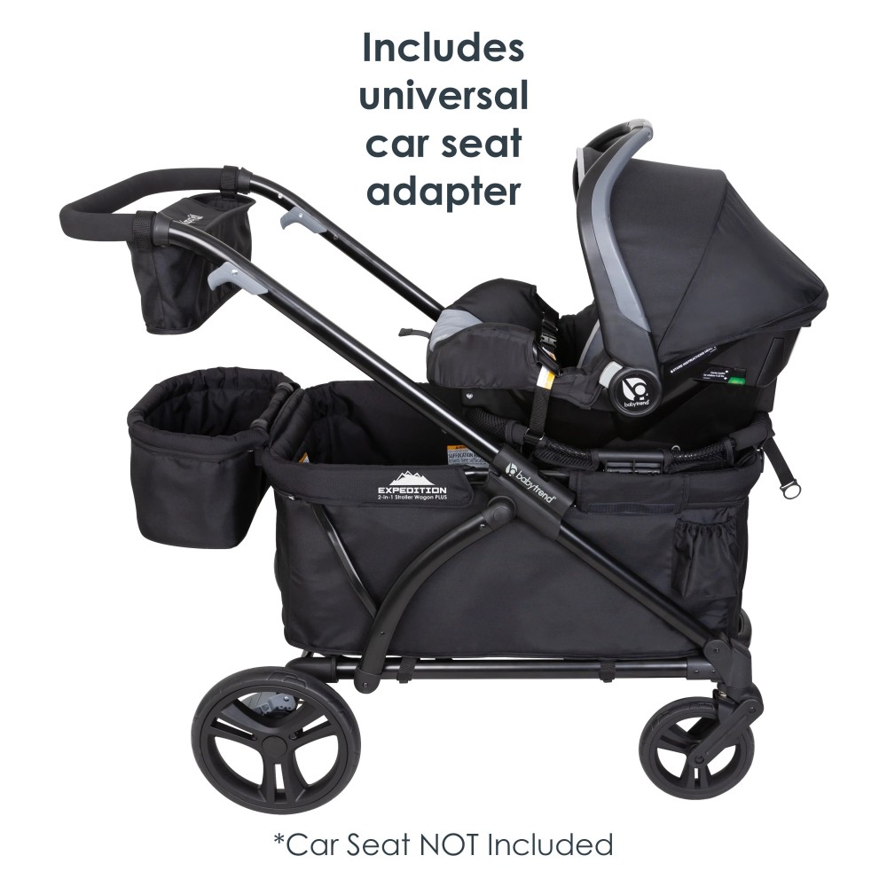 Carro Paseo wagon y coche doble MUV Expedition 2 en 1 ultra black