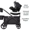 Carro Paseo wagon y coche doble MUV Expedition 2 en 1 ultra black