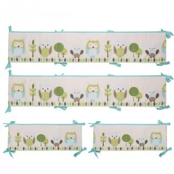 Set ropa de cuna Buhos 4 piezas