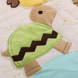 Set Ropa de cuna corral algodon animal zoo.