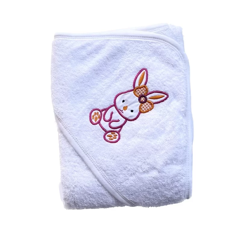 Toalla bebé algodon con Capucha conejo 80x80 Toalla bebé algodon con Capucha conejo 80x80