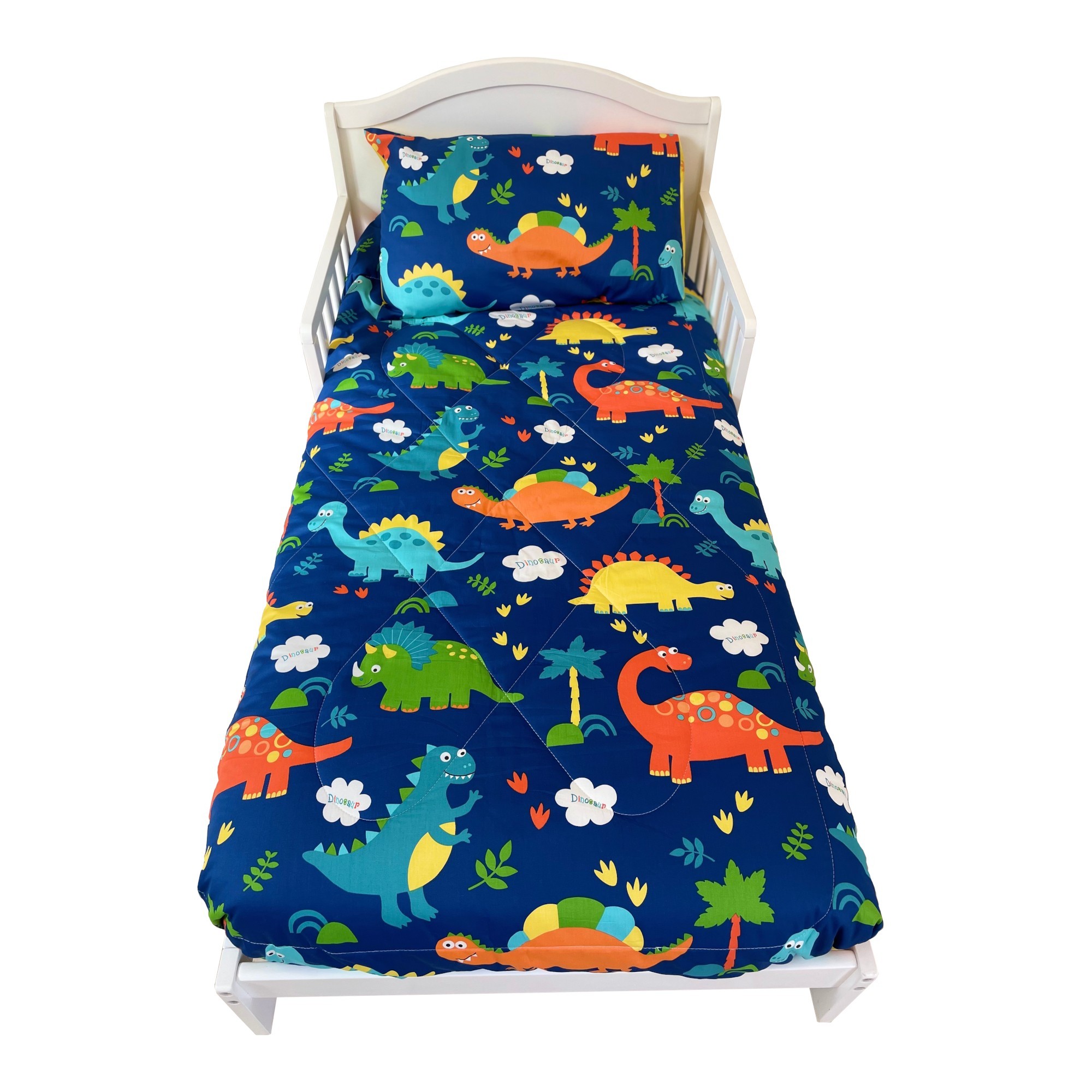Set ropa para cama de transición Niño  Dinosaurios de 4 piezas Pellitos