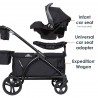 Carro Paseo wagon y coche doble MUV Expedition 2 en 1 MARS black