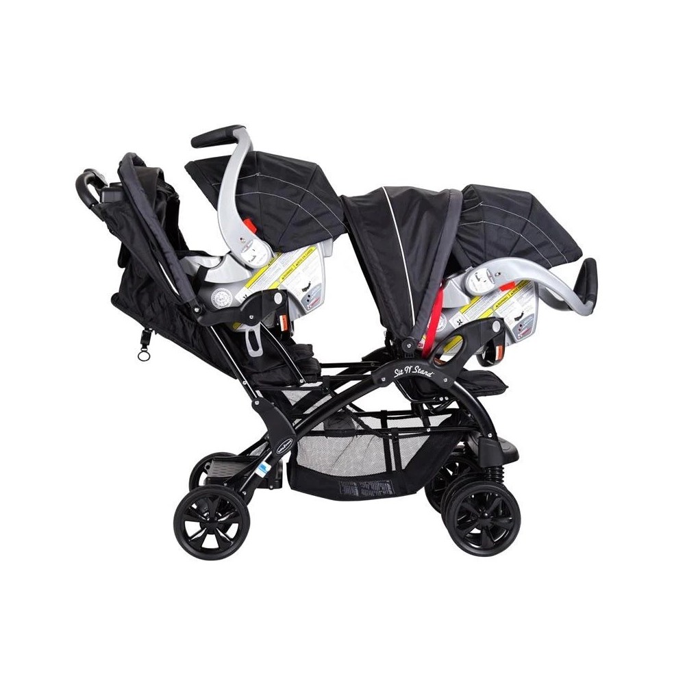 Coche Doble Sit N' Stand Onyx Baby Trend