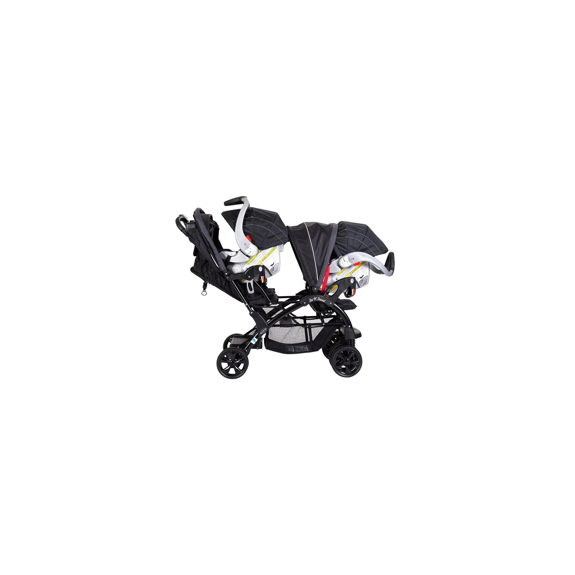 Coche Doble Sit N' Stand Onyx con 2 asientos infantiles Baby Trend