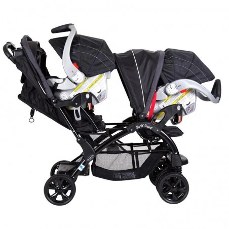 Coche Doble Sit N' Stand Onyx con 2 asientos infantiles Baby Trend Coche Doble Sit N' Stand Onyx con 2 asientos infantiles Baby Trend