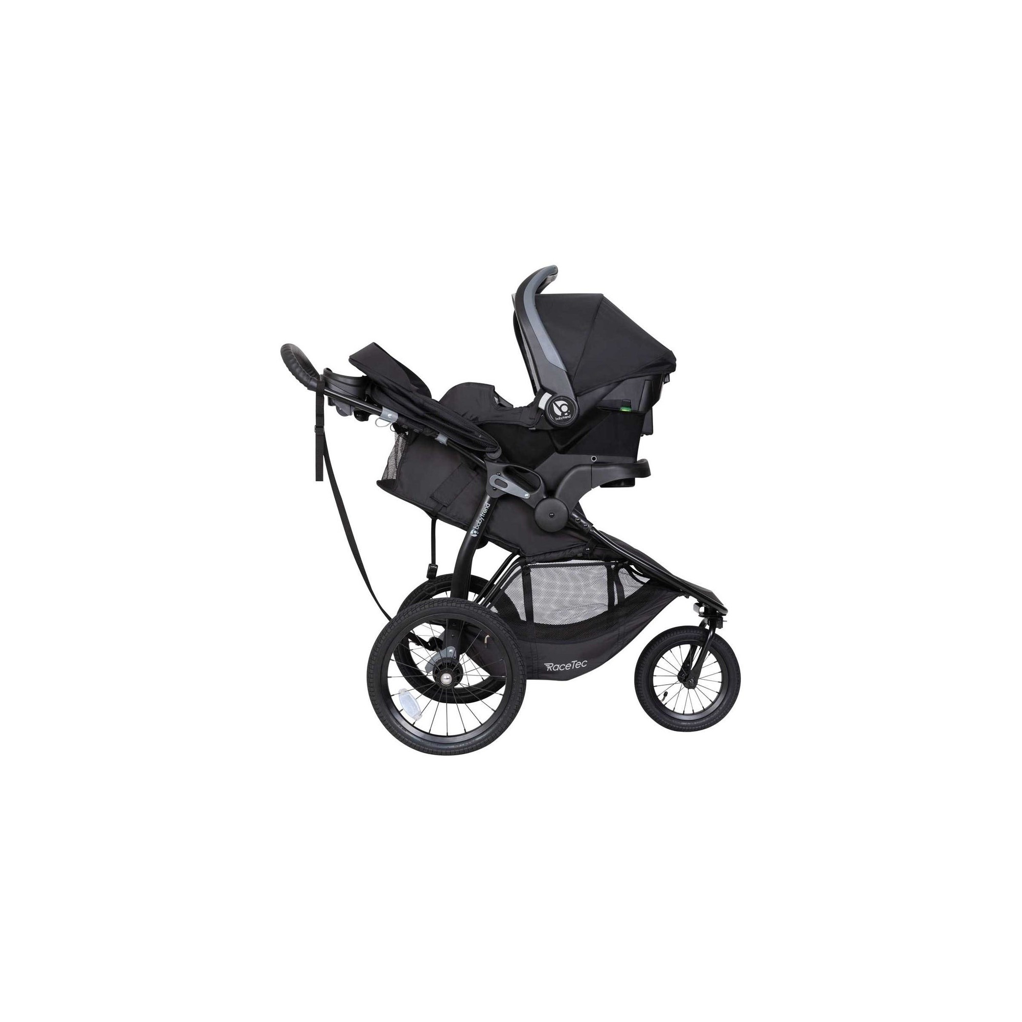 Coche Jogger baby Trend Race Tec Ultra Black con asiento infantil