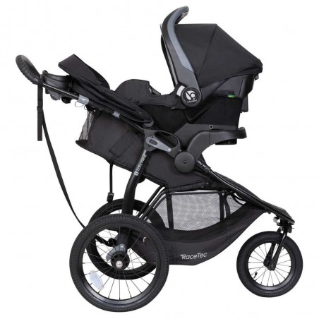 Coche Jogger baby Trend Race Tec Ultra Black con asiento infantil