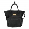 Bolso Maternal y Mochila 2 en negro impermeable