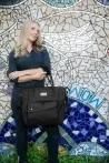 Bolso Maternal y Mochila 2 en negro impermeable