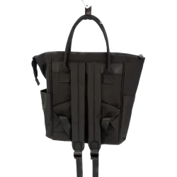 Bolso Maternal y Mochila 2 en negro impermeable