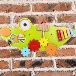 Panel Mural Sensorial didáctico Cocodrilo busy board