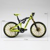 Bicicleta mtb escala 1:10 yellow, coleccionable