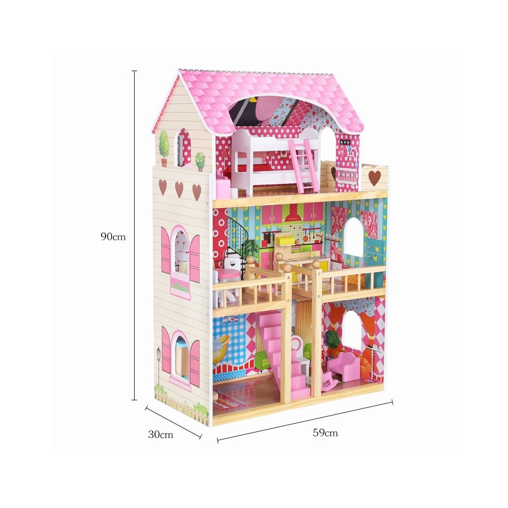 Casita de Muñecas Corazon rosa
