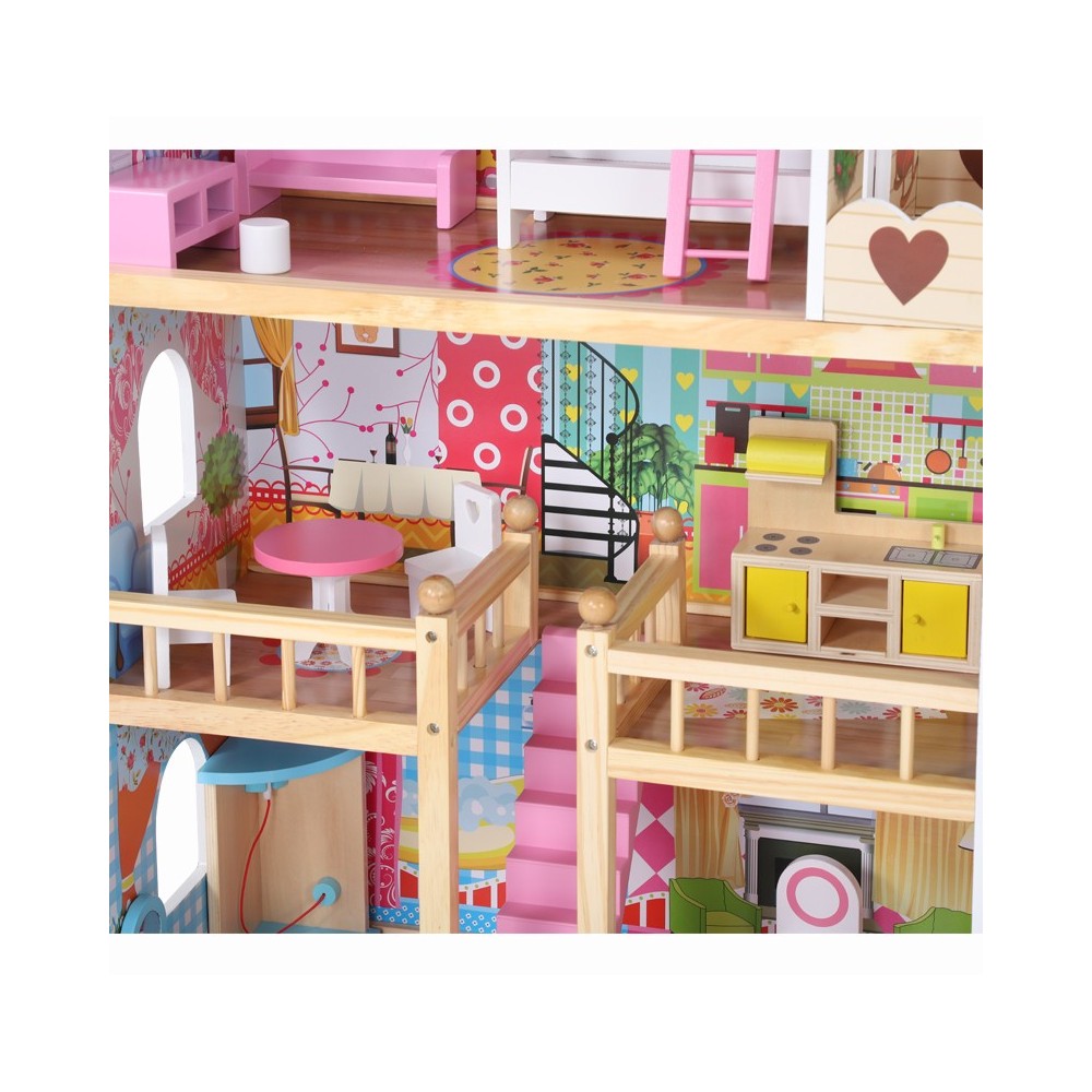 Casita de Muñecas Corazon rosa