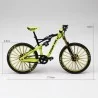 Bicicleta mtb escala 1:10 roja, coleccionable