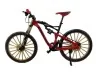 Bicicleta mtb escala 1:10 roja, coleccionable