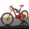 Bicicleta mtb escala 1:10 roja, coleccionable