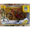 Bicicleta mtb escala 1:10 roja, coleccionable