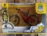 Bicicleta mtb escala 1:10 roja, coleccionable