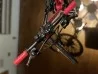 Bicicleta mtb escala 1:10 roja, coleccionable