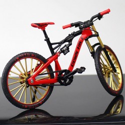 Bicicleta mtb escala 1:10 roja, coleccionable