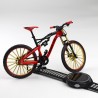 Bicicleta mtb escala 1:10 roja, coleccionable