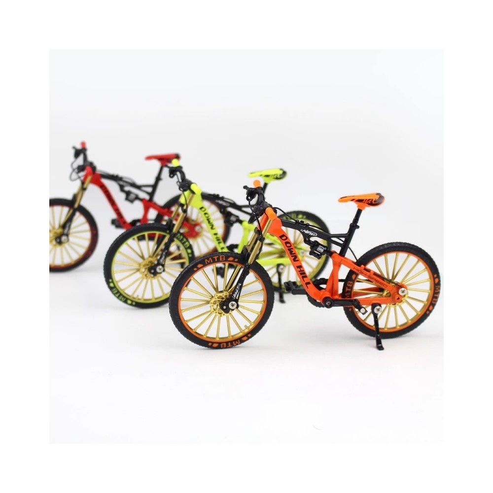 Bicicleta mtb escala 1:10 naranja, coleccionable