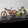 Bicicleta mtb escala 1:10 naranja, coleccionable